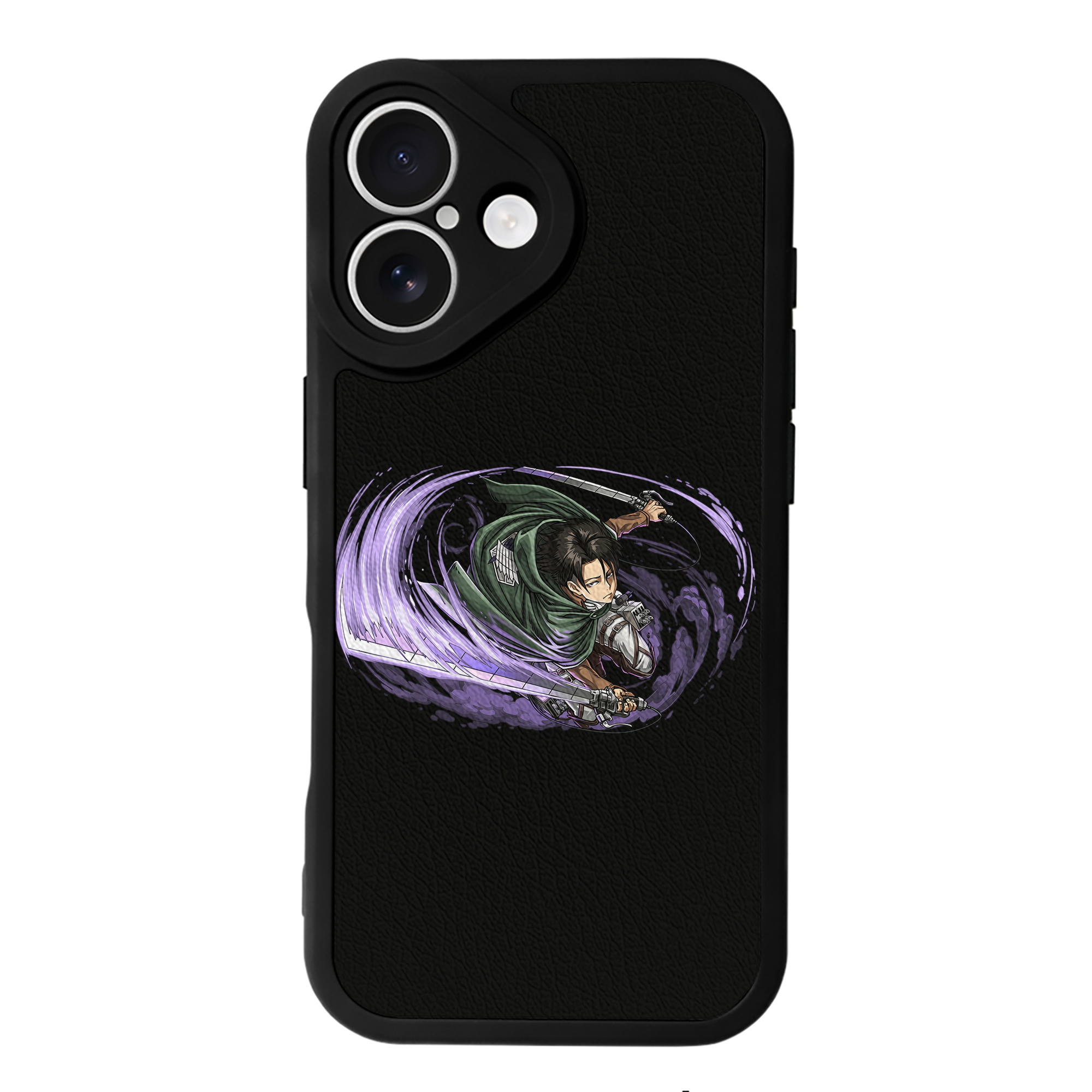 （画像用） 進撃の巨人 リヴァイ·アッカーマン Attack on Titan Levi Ackerman 【iPhone 16シリーズ対応】シリコンスマホケース（レザー調） 材質：シリコン